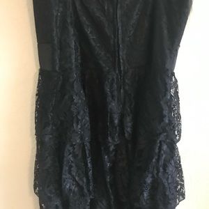 New tiered lace black dress nwot